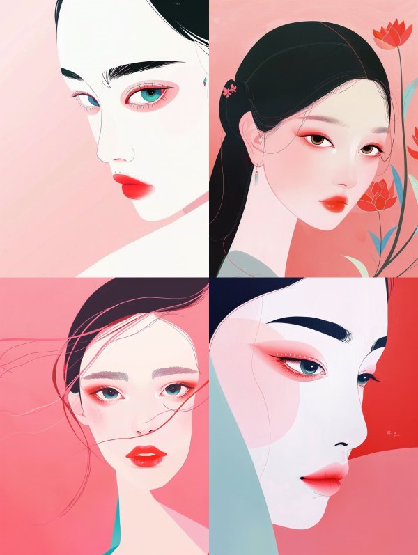 Ethereal Pastel Minimalist Portrait