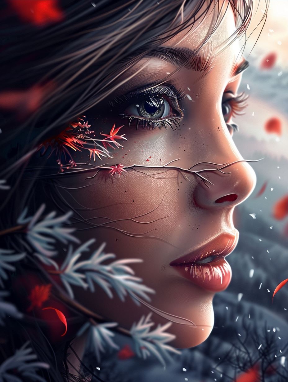 Ethereal Gaze: A Study in Digital Beauty - Image 3