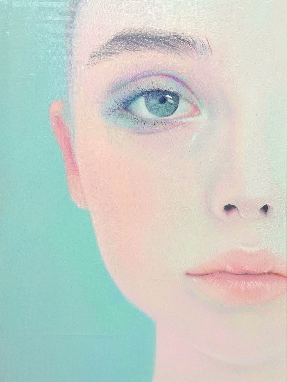 Ethereal Gazes in Pastel Hues - Image 4