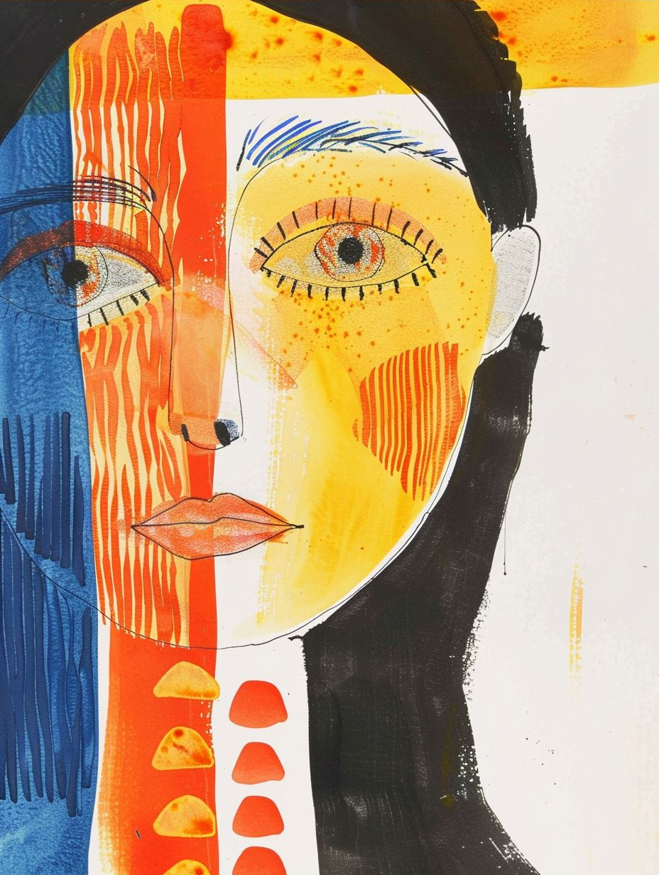 Abstract Portraits in Vibrant Hues - Image 3