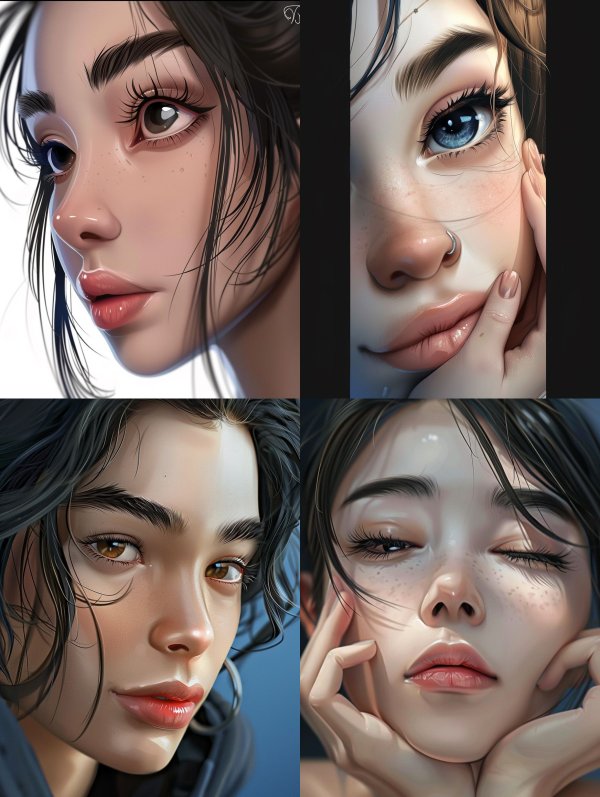Ethereal Digital Portraits of Modern Feminine Beauty