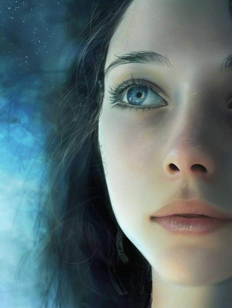 Ethereal Gaze of the Azure Soul - Image 2