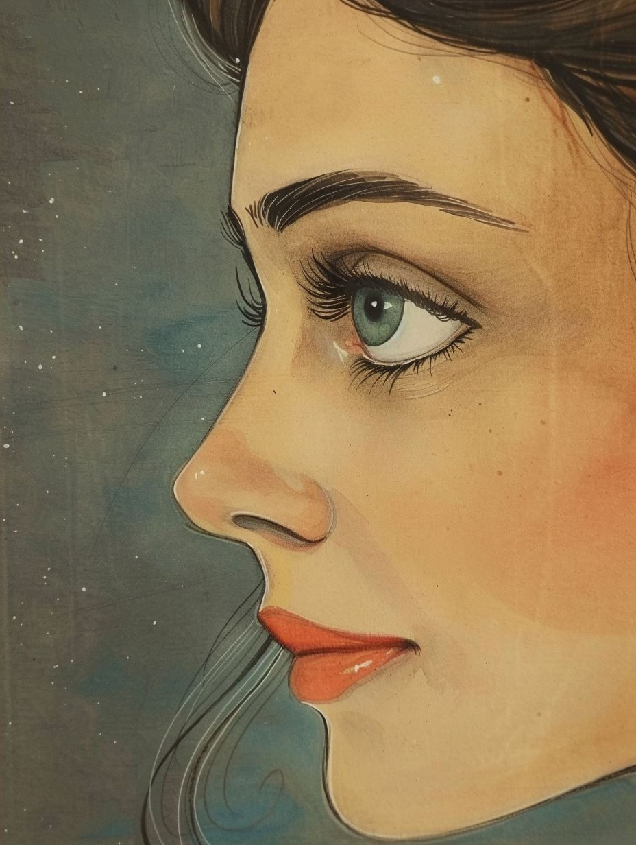 Fragmented Gaze of Soft Elegance - Image 2