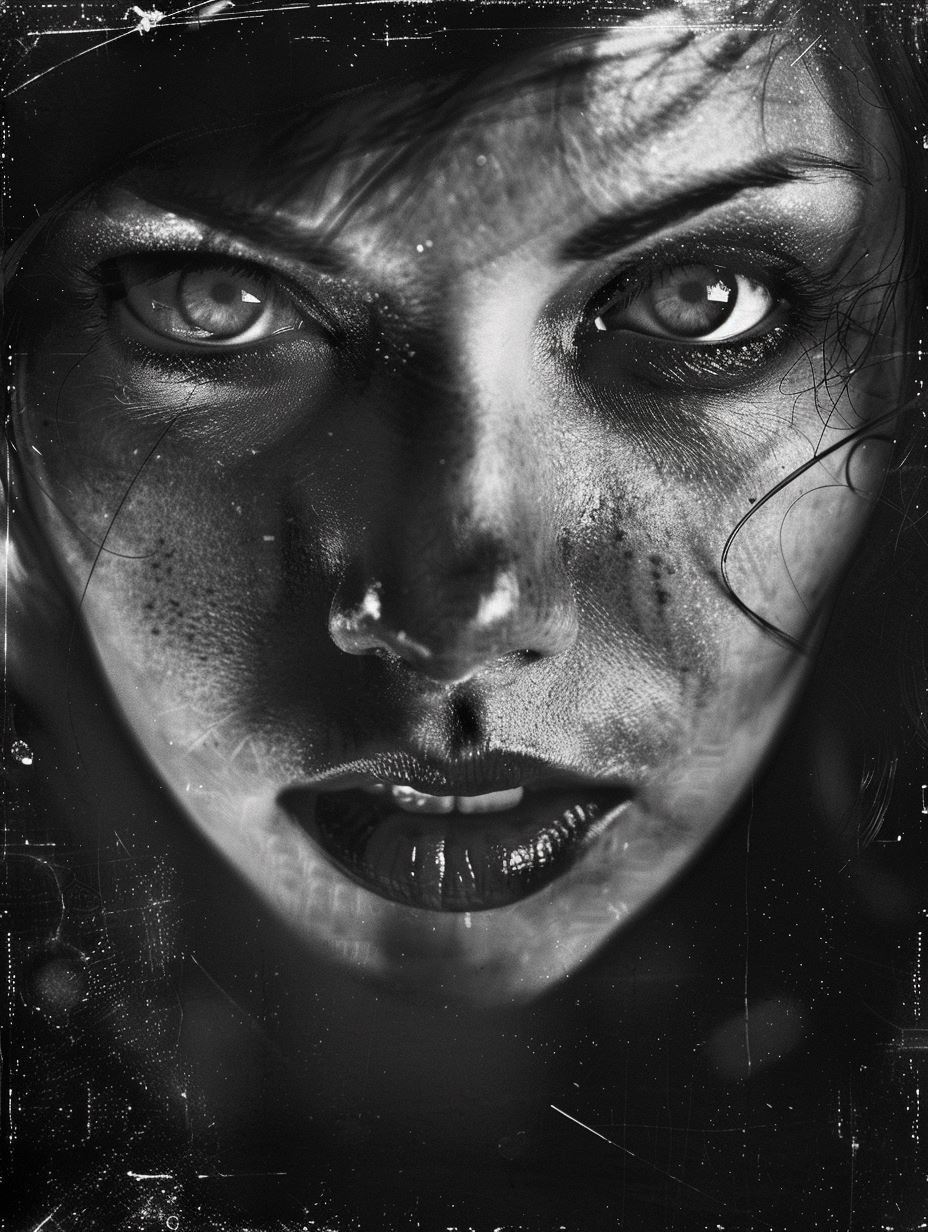 Gritty Noir Cinematic Portrait