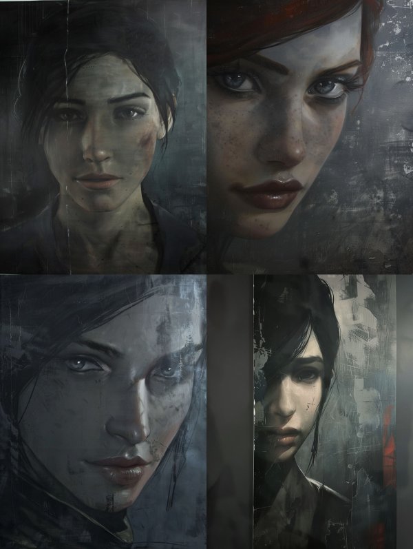 Shadows of Resilience: Digital Portrait Studies
