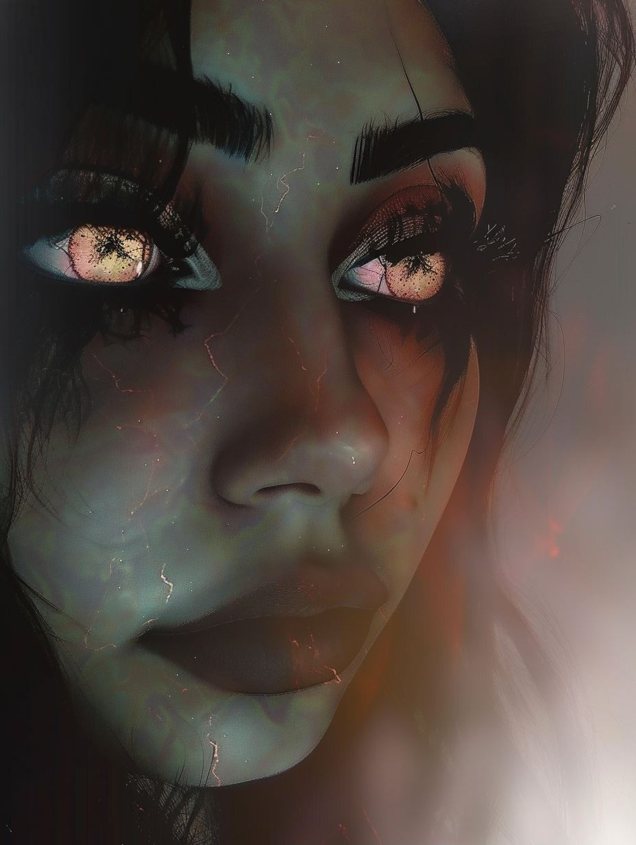 Ethereal Stardust Gaze Portrait - Image 2