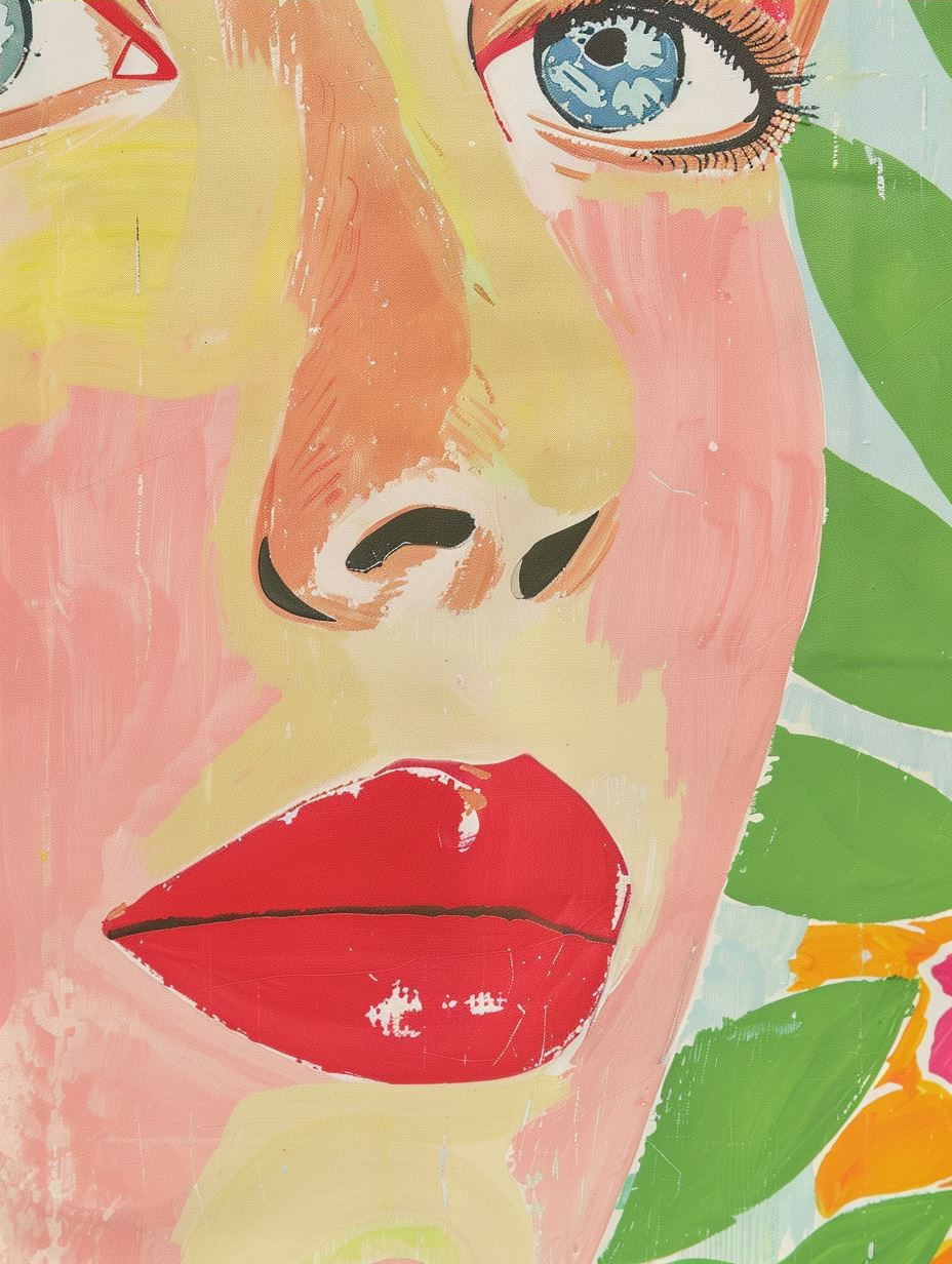 Abstract Floral Portrait Collage - Image 4