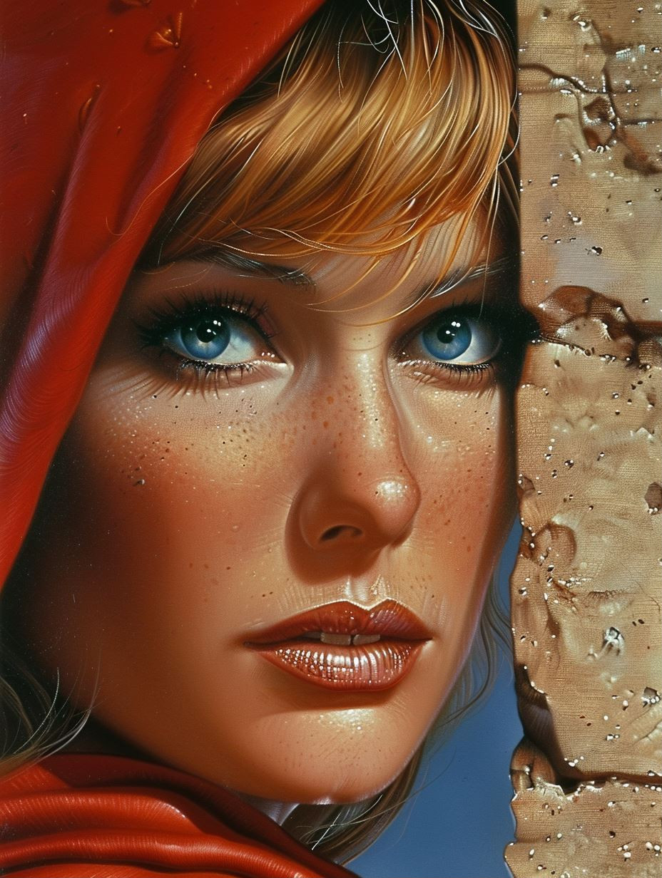 Crimson Veil Gaze - Image 1