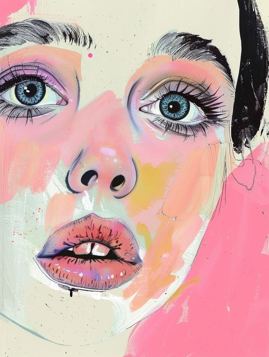 Vibrant Modern Portrait Study - Image 2
