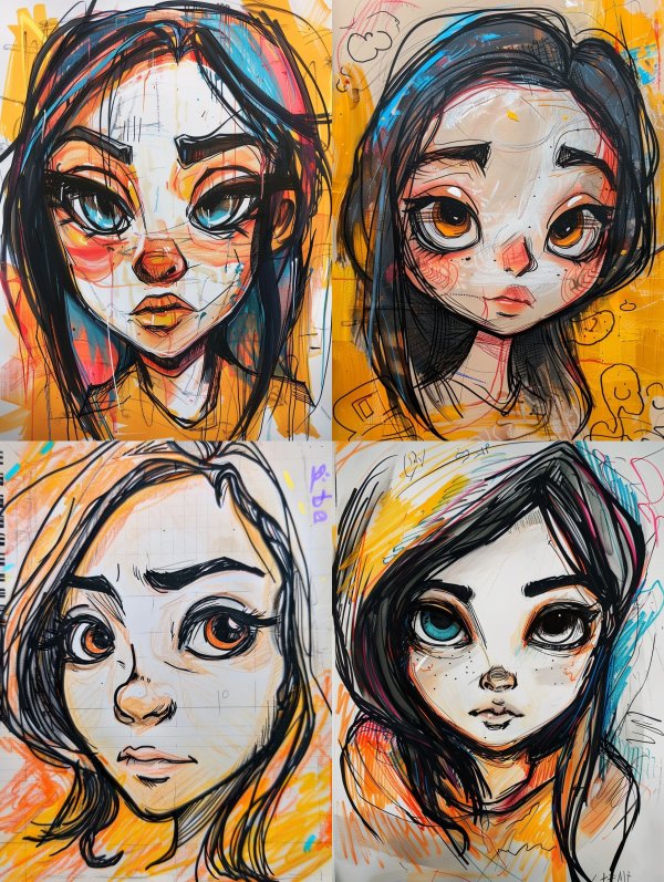 Abstract Urban Expressionist Portrait