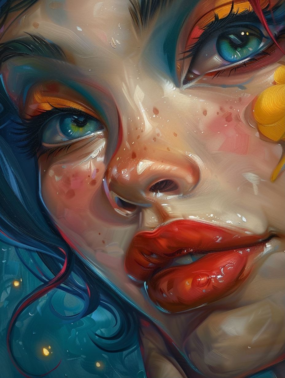 Ethereal Prism Portrait Study - Image 1
