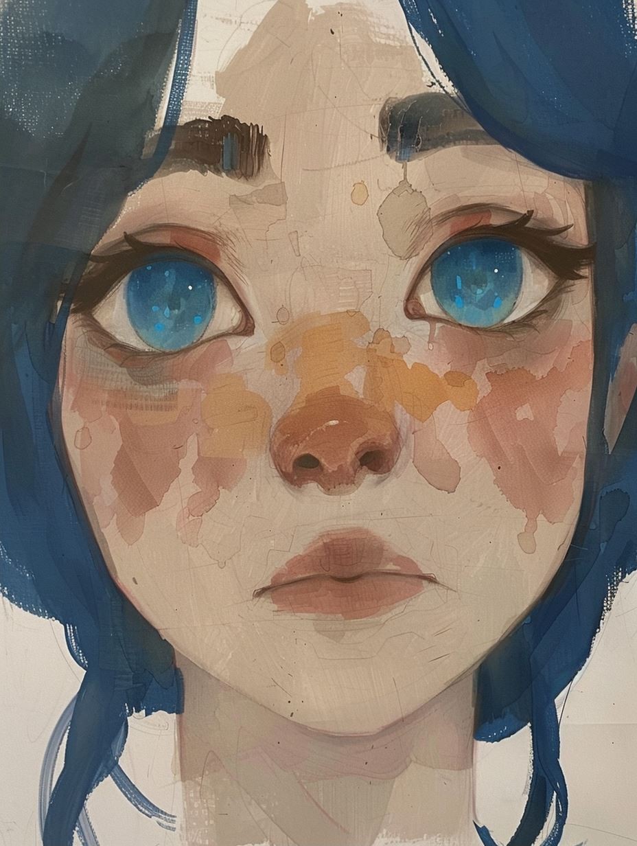 Ethereal Gaze of Midnight Blue - Image 2