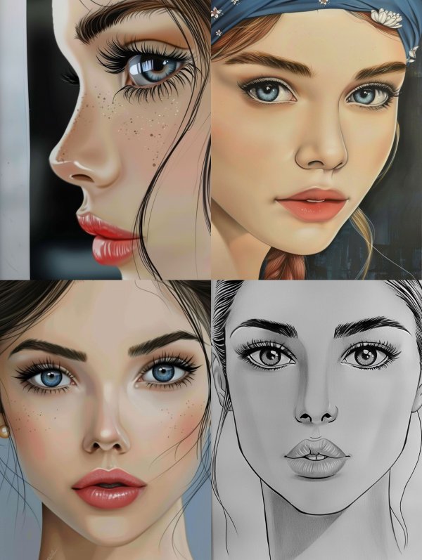 Ethereal Beauty Digital Portrait Study