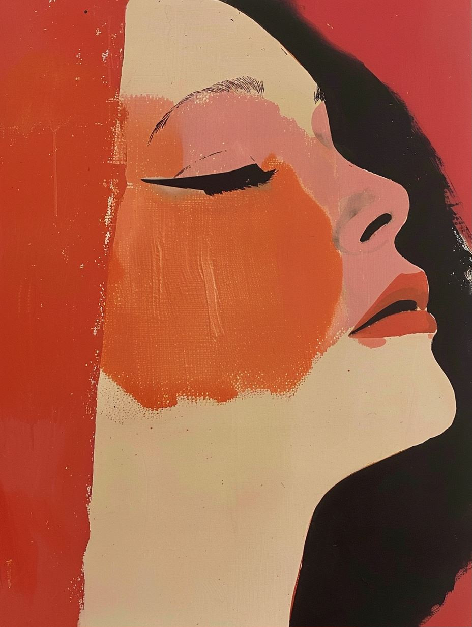 Crimson Shadows Portrait Study - Image 1