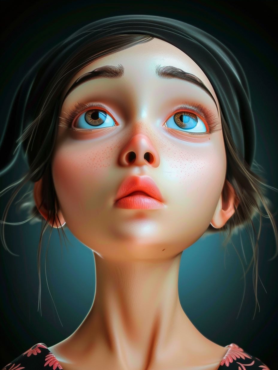 Ethereal Porcelain Doll Portrait - Image 3