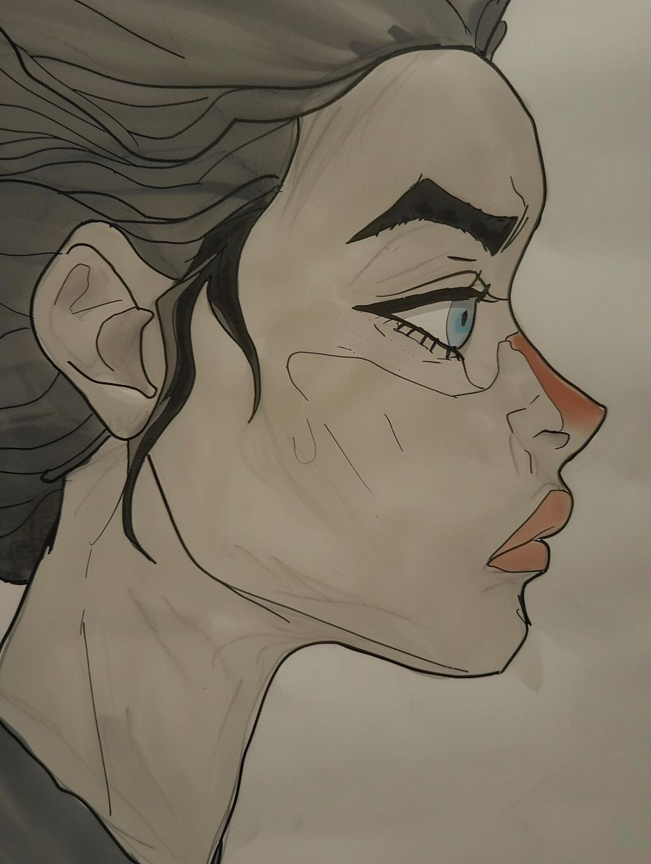 Melancholy Elf in Dark Tones - Image 3
