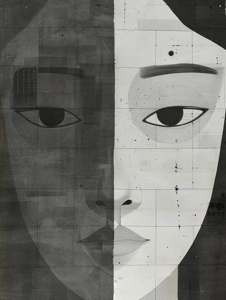 Fragmented Duality in Monochrome - Image 4