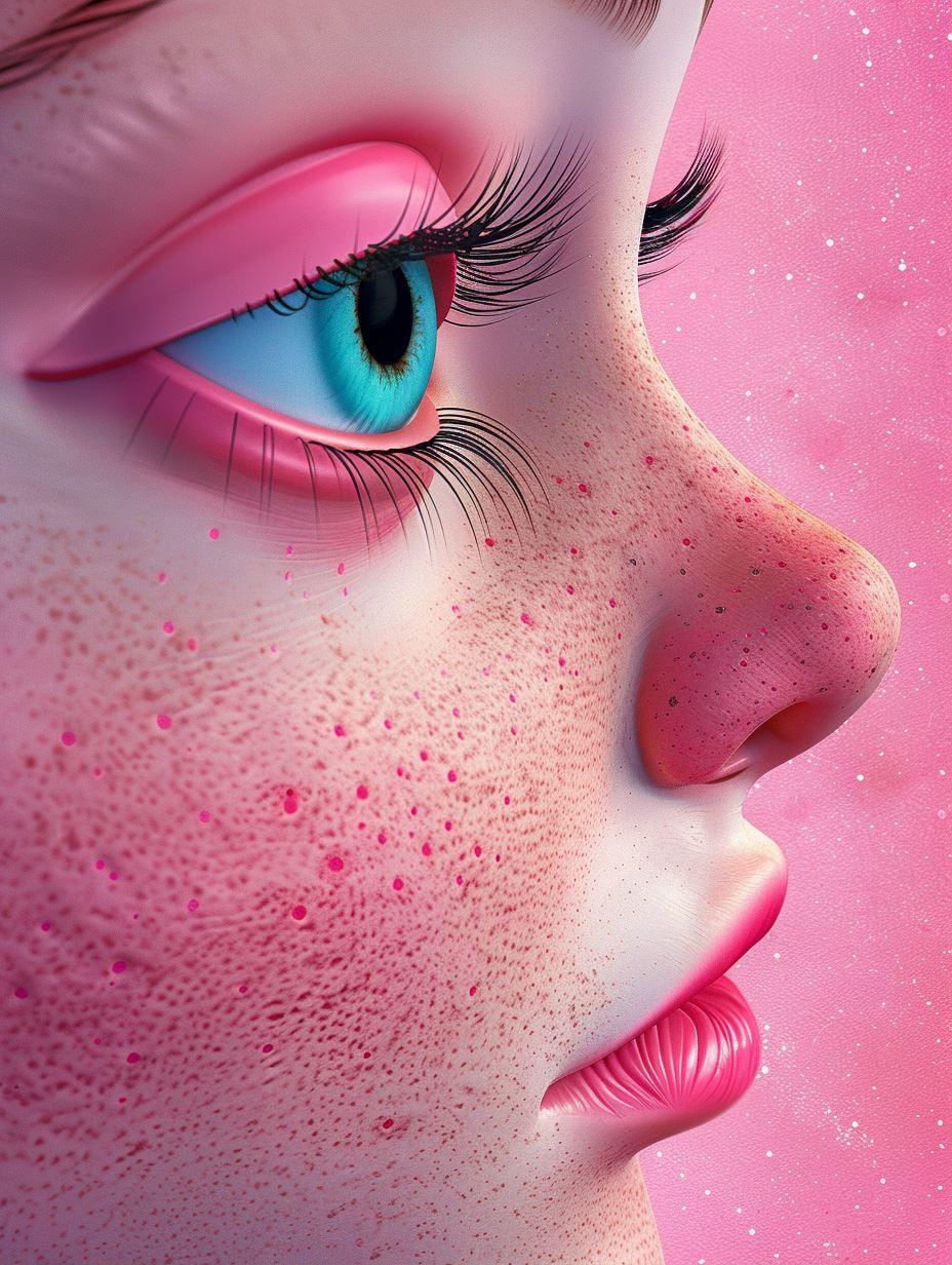Ethereal Pink Surrealist Portraits - Image 1