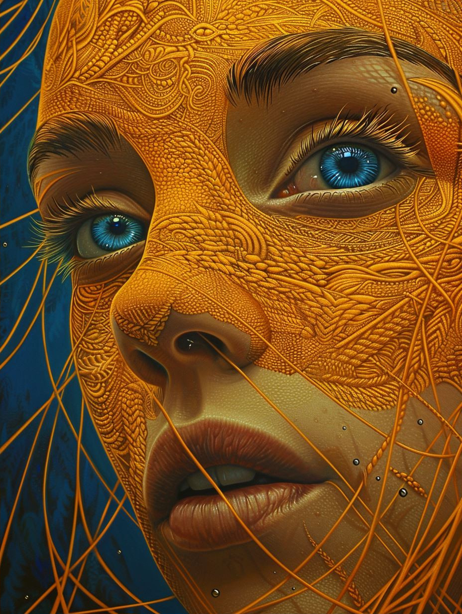 Amber Glow and Azure Shadows - Image 2