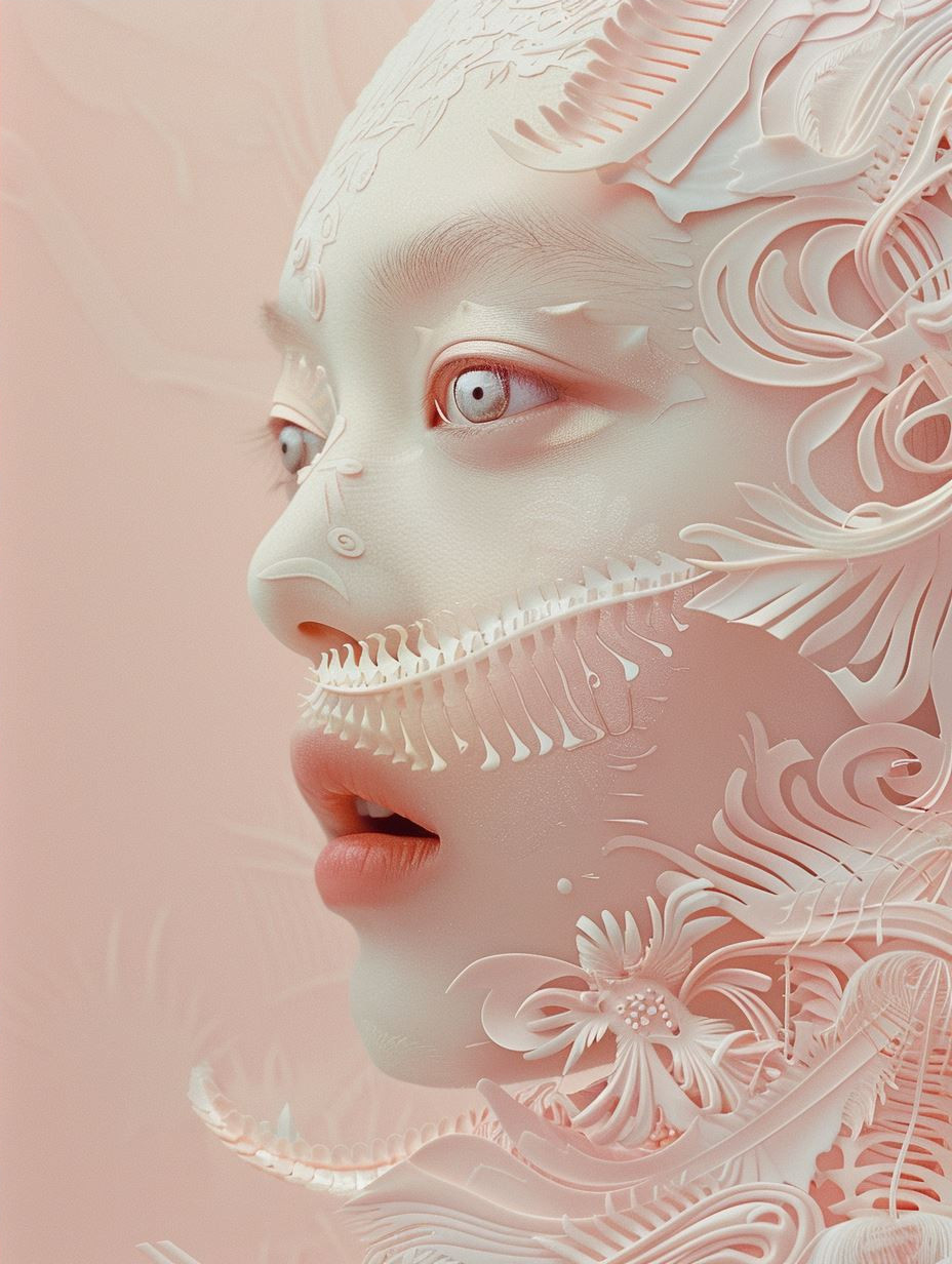 Ethereal Porcelain Fluidity Portraits - Image 4
