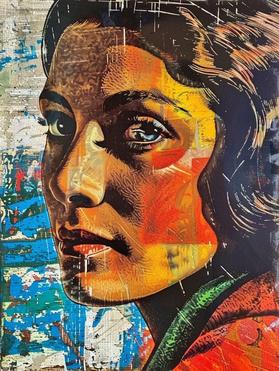 Vintage Pop Art Portrait - Image 4