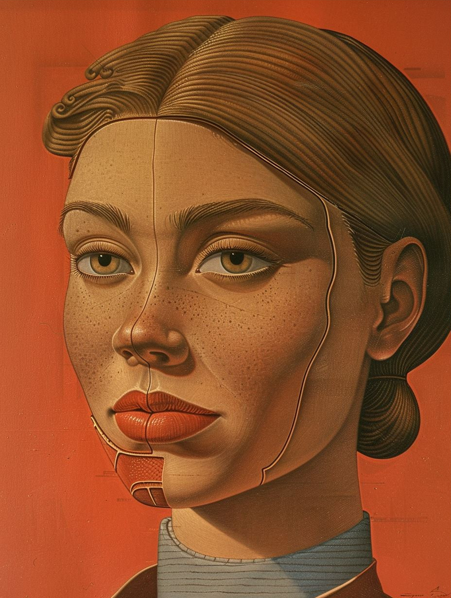 Surrealist Geometric Portrait Studies - Image 3