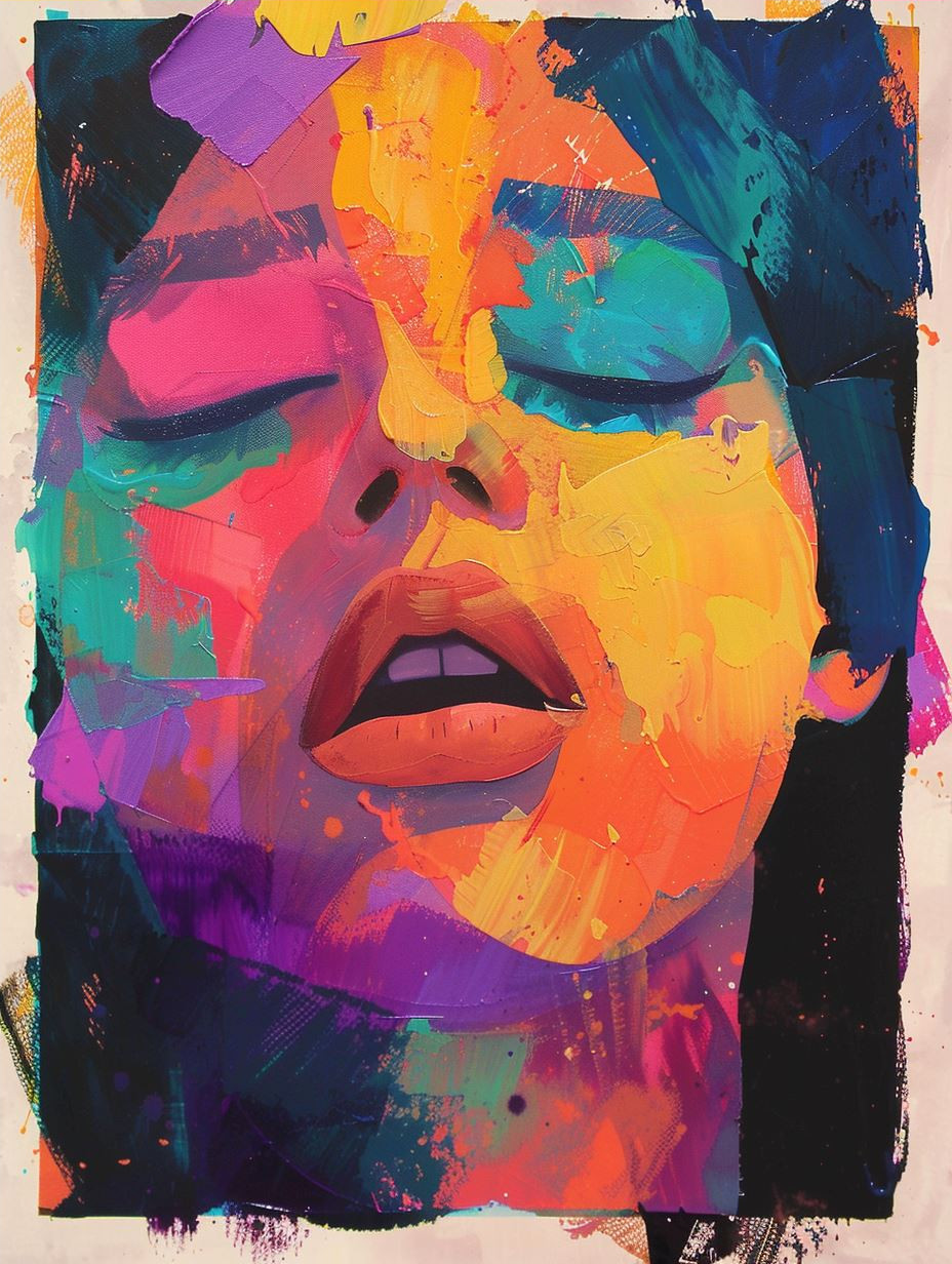 Vibrant Neon Expressionist Portraits - Image 4