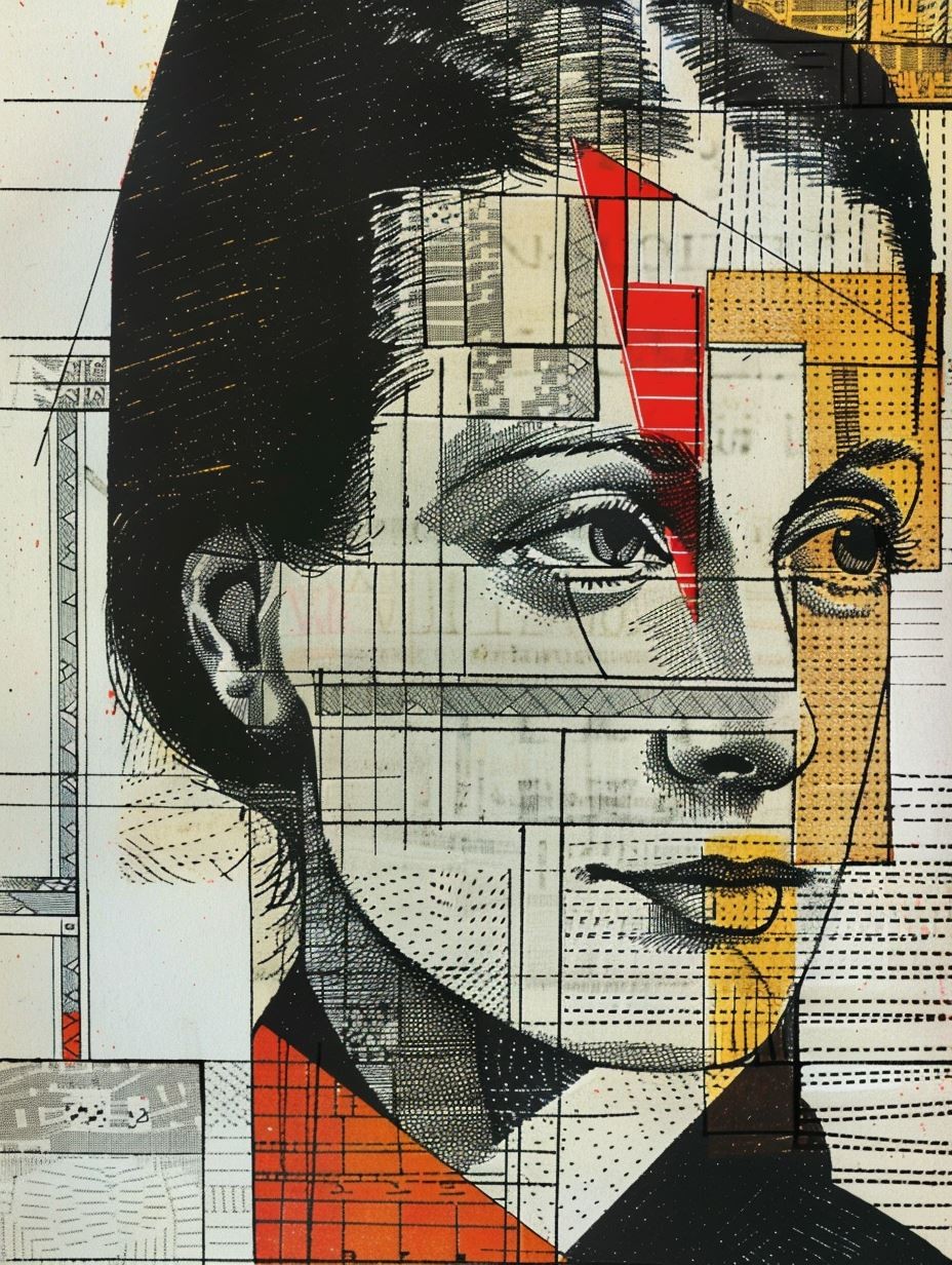 Fragmented Geometric Portrait Study