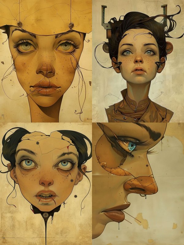 Fragmented Souls in Ochre Tones