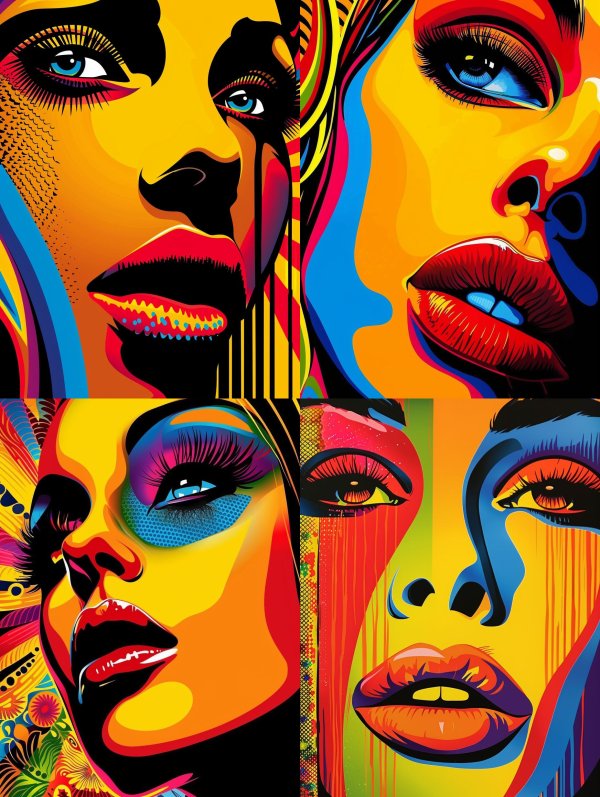 Vibrant Visions of Pop Art Beauty