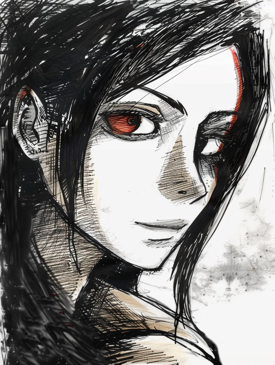 Dark Sketch Crimson Gaze - Image 4