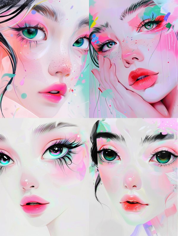 Vibrant Digital Portraits of Ethereal Beauty