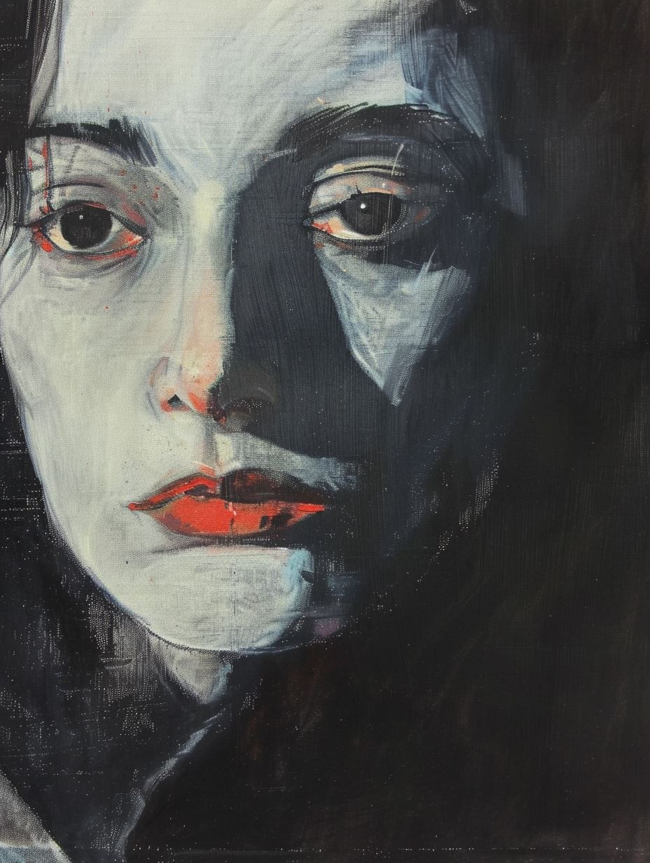 Crimson Lips in Shadow - Image 4