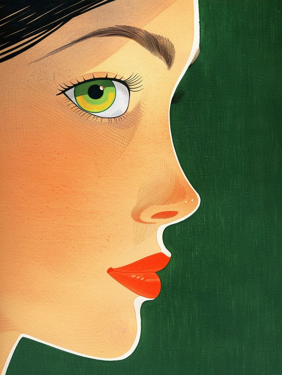 Modernist Asian Portrait Study - Image 3