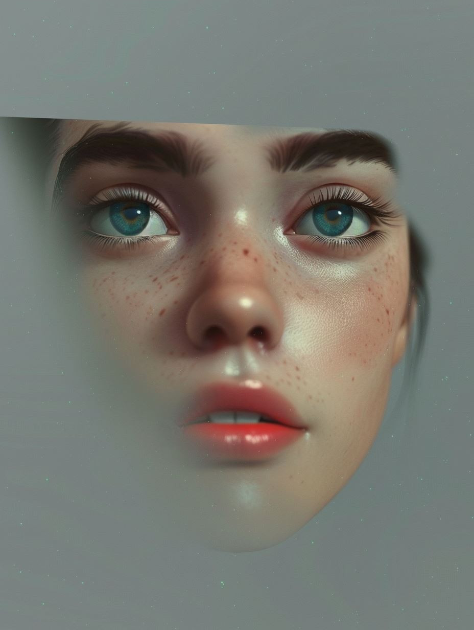 Ethereal Gaze in Misty Air - Image 3