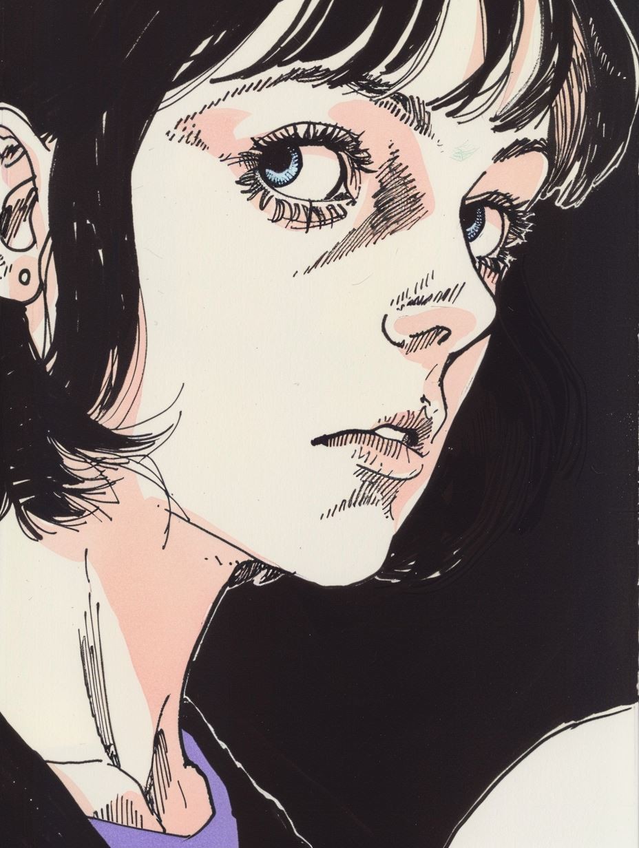 Moody Noir Manga Portrait - Image 1