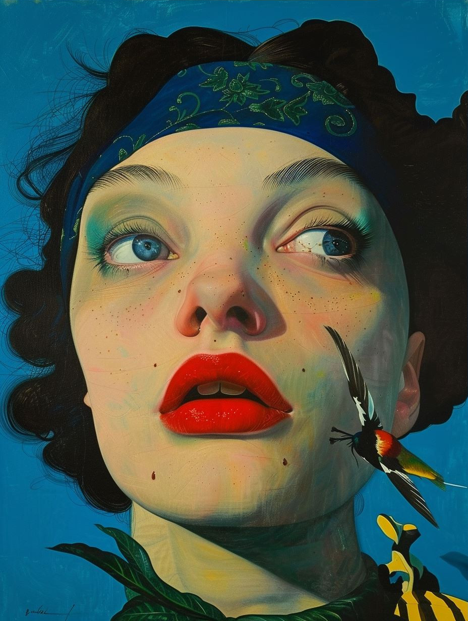 Hyper-Realistic Gaze in Blue - Image 3