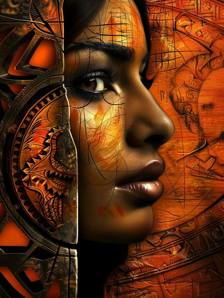 Golden Ember Mystical Portrait - Image 3