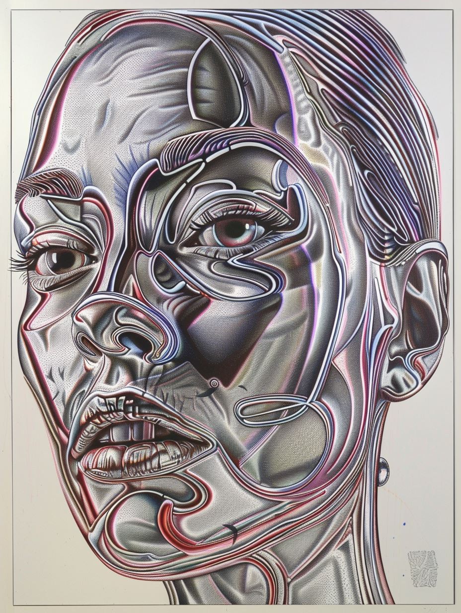 Surrealist Topographic Facial Distortion - Image 4