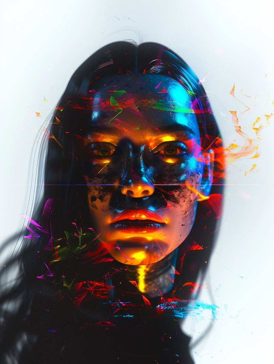 Prismatic Glitch Portrait Series - Image 2