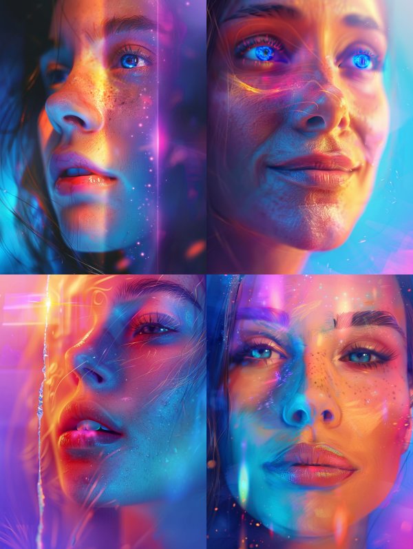 Neon Visions: A Cybernetic Portrait Study