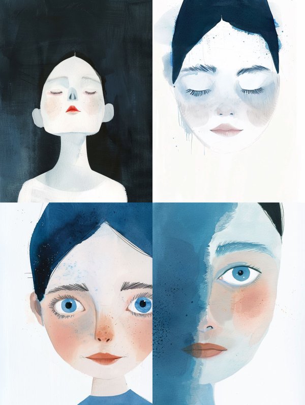 Ethereal Whispers of Melancholy Portraits