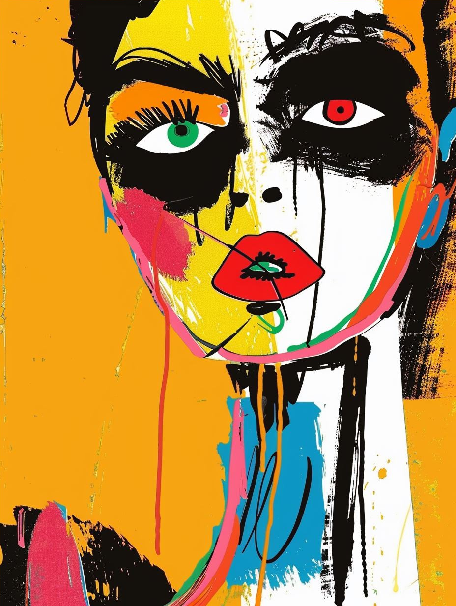 Vibrant Visions: A Quadtych of Modern Faces - Image 4