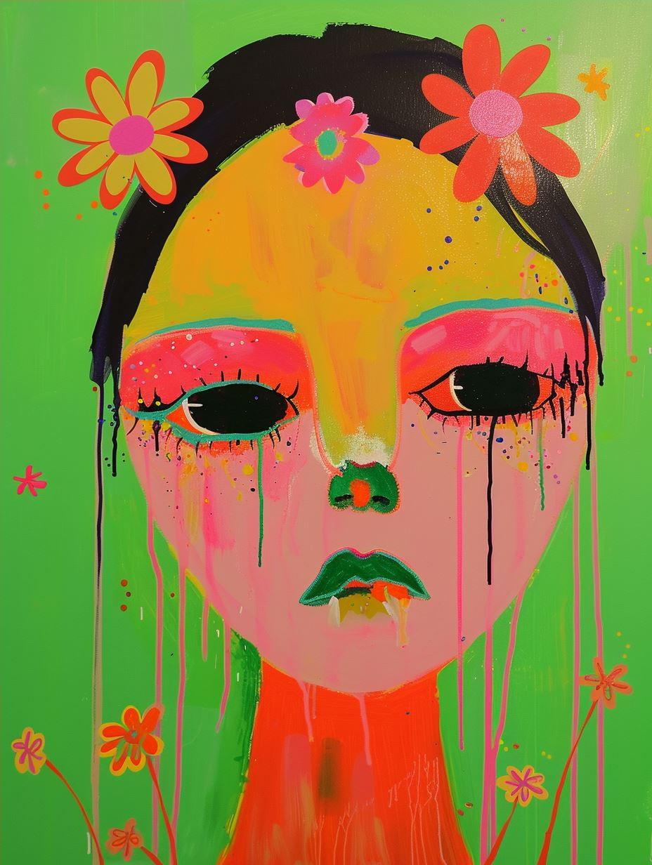 Neon Dreams Surreal Portraiture - Image 4