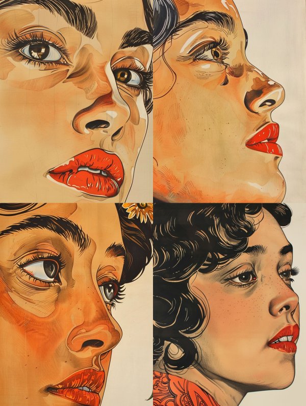 Vintage Comic Portrait Study