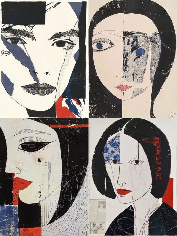 Fragmented Modernist Portrait Study