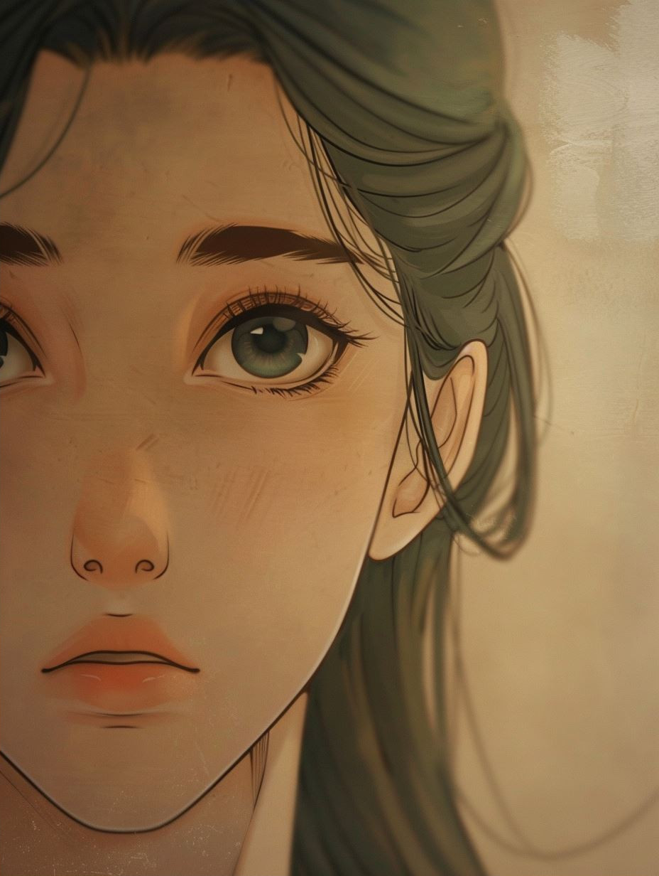 Ethereal East Asian Digital Portrait - Image 2