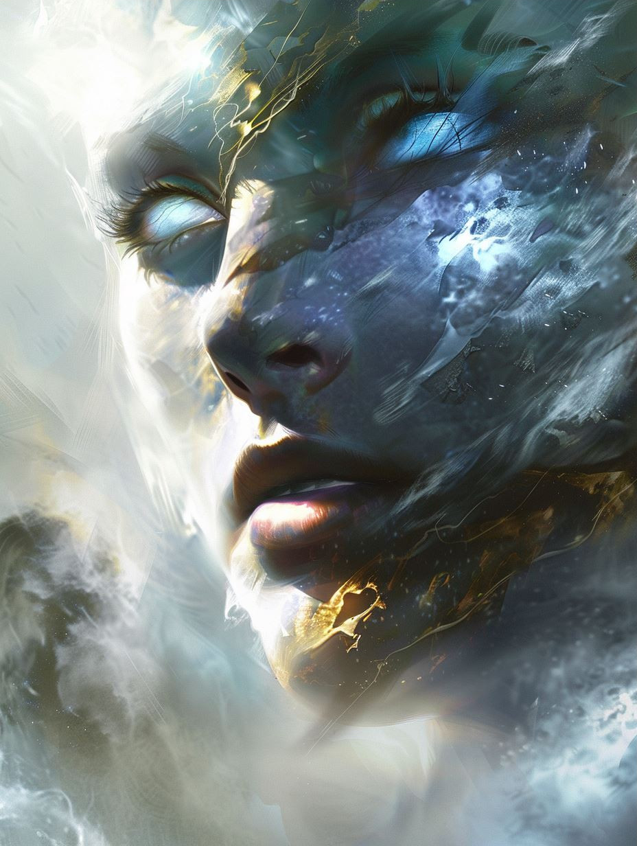 Shattered Gold Ethereal Portrait - Image 3