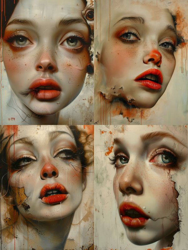Fragmented Soul Surrealist Portrait