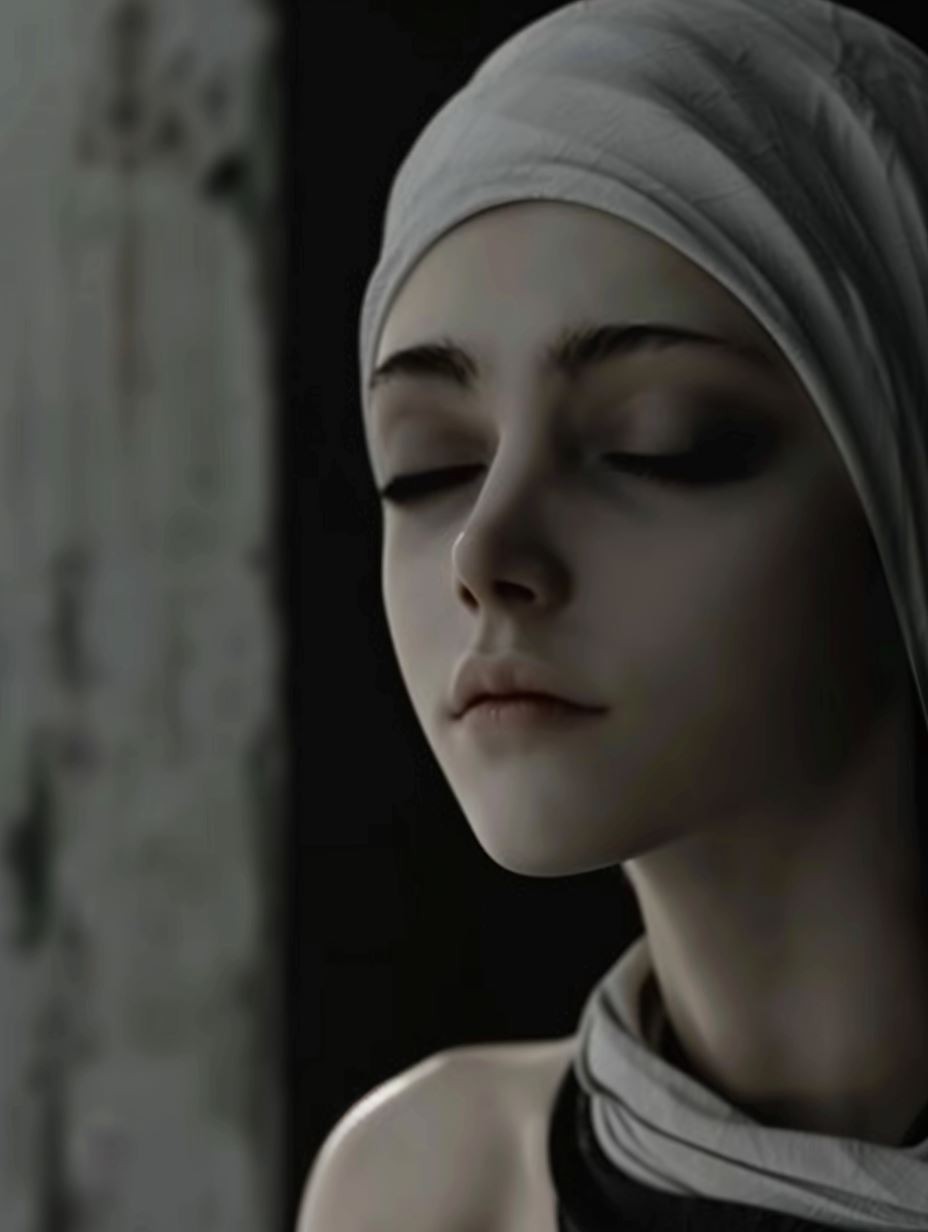 Melancholy Gaze in Shadow - Image 2